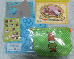 JRA ターフィー 巾着袋 タオル シール マスク クリアケース 競馬 キティ — image 1