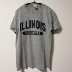 ギルダン カレッジ Tシャツ クルーネック 半袖 アーチロゴ S 灰色 綿混 — image 1