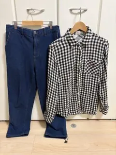 Laundry ネルシャツ リバーシブル　デニムパンツ セット — image 1