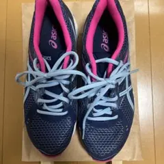 ASICS ランニングシューズ DUOMAX ネイビー ピンク — image 1
