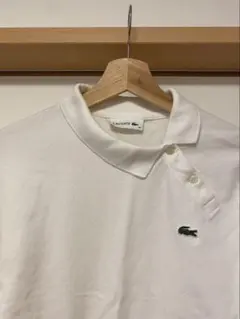 LACOSTE ラコステ 変形ポロシャツ ホワイト サイズ38 — image 1