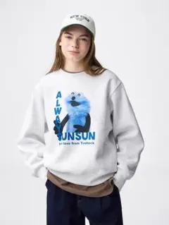 【美品】GU スンスン 裏起毛スウェット グレー XL 保温 — image 1