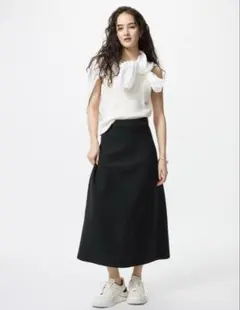 【UNIQLO未使用品】ウォッシャブルミラノリブフレアスカート — image 1