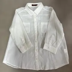 DECOY 麻100% 七分袖シャツ ホワイト 11R — image 1