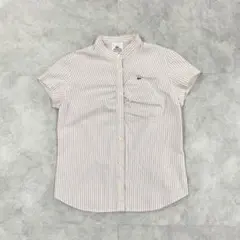 LACOSTE ミニワニロゴ ストライプ半袖シャツ サイズ40 — image 1
