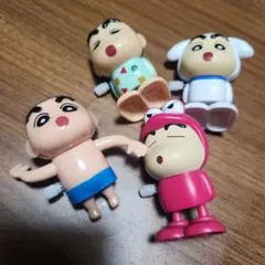 クレヨンしんちゃん　フィギュア ゼンマイ　すき家　ジャンクセット — image 1