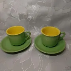 カップ・ソーサー 2個セット　昭和　レトロ — image 1