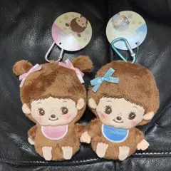 早い者勝ち！新品♡モンチッチ♡ベビチッチ♡カラビナ付マスコットポーチ♡2点セット — image 1