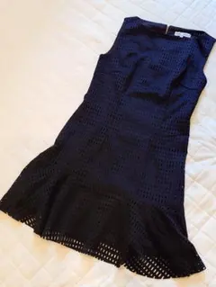 【JAUNE ROUGE】パンチングワンピース/黒/Size S — image 1