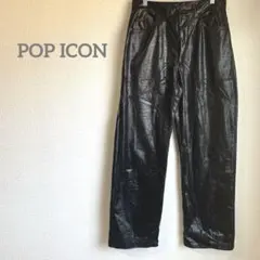 POP ICON ブラック ワイドパンツ — image 1