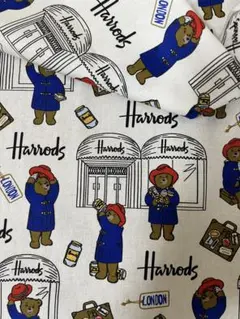 7·͜·特売❣️ᰔᩚHarrods 可愛いクマ(๑・㉨・๑)ちゃん柄・シーチング生地 — image 1