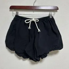 韓国製 3.3・F ショート バルーンパンツ ブラック ウエスト/裾ゴム — image 1