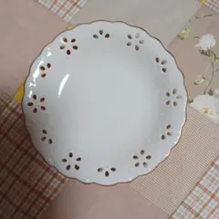 Adam & Eve 橘吉 皿 5枚セット 透かし彫り — image 1