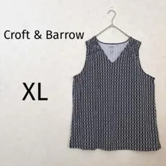 美品✨Croft & Barrow 【XL 】ノースリーブトップス　ネイビー — image 1