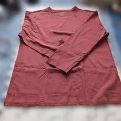 【3XLサイズ】HONOUR FASHION 長袖カットソー レッド コットン — image 1
