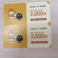 株式会社クラダシ 株主優待 Kuradashiクーポン 4000円分 — image 1