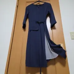 ネイビー　七分袖ワンピース 　M — image 1