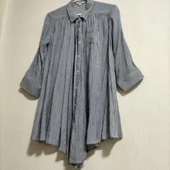 ON LOVE OFF ストライプシャツ チュニック Mサイズ 美 — image 1