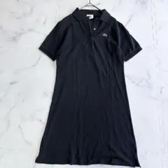 ✨大人気✨LACOSTEラコステ刺繍ロゴ ワンピース紺　L mr817 — image 1