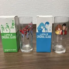 昭和レトロ　当時物　ルパン三世 オリジナルグラス 2個セット　Esso — image 1