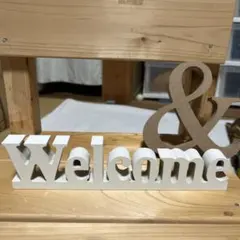 Welcome & オブジェ 木製 ウェルカムボード — image 1