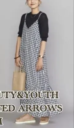 BEAUTY&YOUTH ギンガムチェック キャミワンピース M — image 1