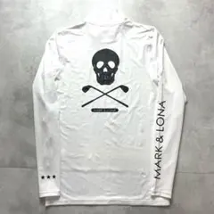 美品 MARK&LONA スカル ハイネック ゴルフ ハイストレッチシャツ M — image 1