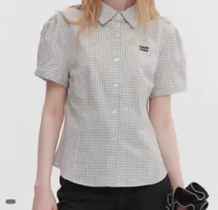 marie claire チェック柄 半袖シャツ — image 1