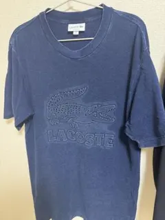 LACOSTE ラコステ Tシャツ ネイビー エンボスロゴ — image 1