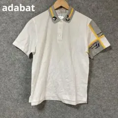 adabat クリーム色 ポロシャツ カラフル刺繍 — image 1