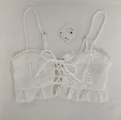 Bershka エンブロイダリー ホワイトトップ XS — image 1