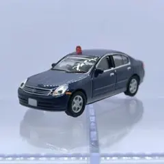 ミニカー 覆面パトカー 日産 スカイライン v35 紺 ネイビー 缶コーヒー — image 1