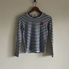 PLAY COMME des GARÇONS ボーダー長袖Tシャツ S ブルー — image 1