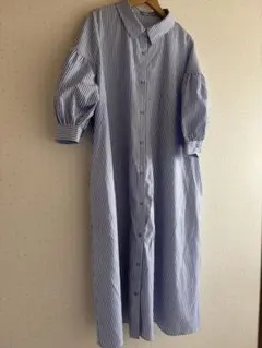 新品未使用　五分袖ロングシャツ — image 1