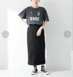 アーバンリサーチサニーレーベル　ストレッチIライン　タイトスカート　黒 — image 1