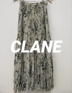 【美品】CLANE OLD FLOWER PLEAT LONG SKIRT 0 — image 1