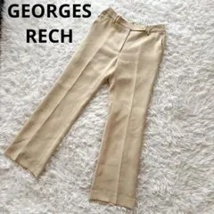 【GEORGES RECH】スラックス(38)ベージュ センタープレス 無地 — image 1