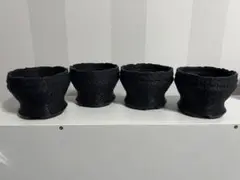 3Dプリント 植木鉢 ブラック 4個セット — image 1