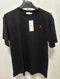 AMI PARIS アミパリス Tシャツ ハート刺繍 半袖 ブラック — image 1