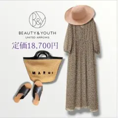 定価18,700円＊BEAUTY&YOUTH＊フラワーギャザーワンピース — image 1