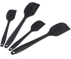 Amazonベーシック スパチュラブラック4本セット ノンスティック耐熱シリコン — image 1