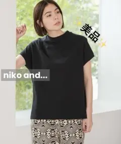 k0222 ✨美品✨　ニコアンド　USAコットンハイネックラグランスリーブPO — image 1