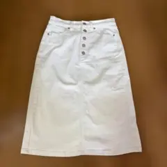 バナナリパブリック　コットンストレッチスカート　白　サイズ4 — image 1