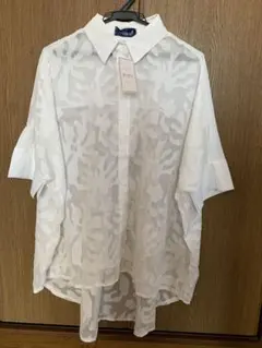 PRIMROSE 透け感花柄五分袖シャツ フリーサイズ — image 1
