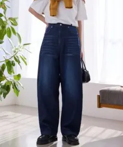 インディゴブルー　レディース　デニムパンツ — image 1