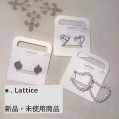 新品未使用　Lattice ラティス　ハート イヤリング 3点セット — image 1