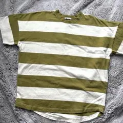 JaVa ジャバコラボ　ワイドボーダー big シルエットトップス　M — image 1