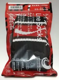 ファミマ ソックス コカコーラ 靴下 ラインソックス ブラック 22-25㎝ — image 1