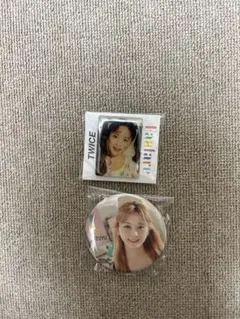 TWICE TZUYU 缶バッジ ピンバッジ キーホルダーセット — image 1
