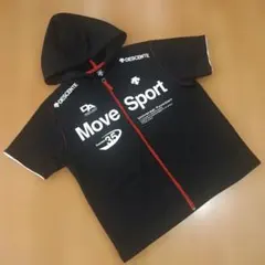 ※ほぼ新品 [MoveSport] 半袖 パーカー ジャケット ブラックMサイズ — image 1